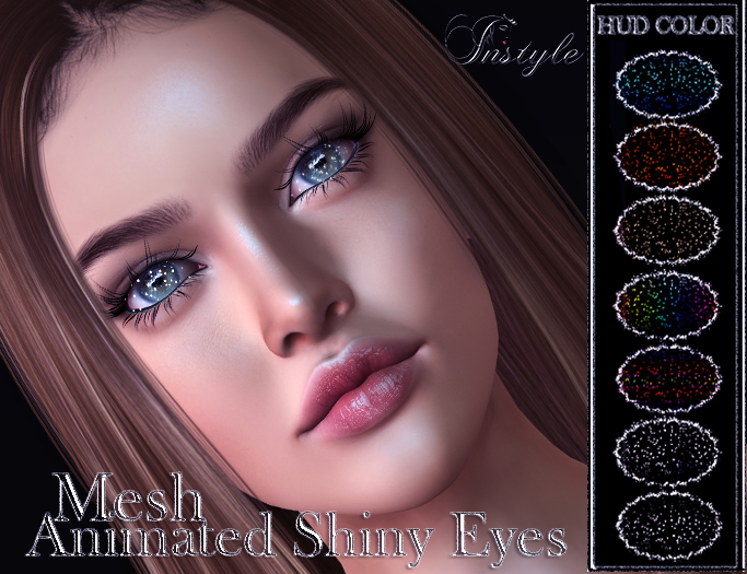 Second Life Marketplace InStyleAnimated Shiny Eyes HUD color Mesh